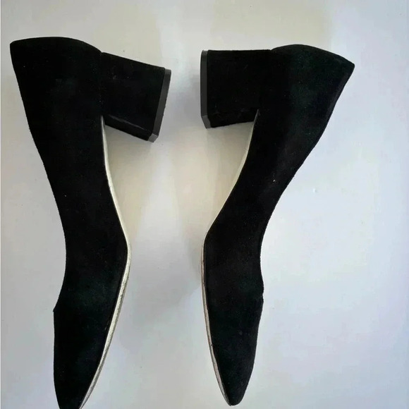Ron White Black Suede Block Heel - Picture 4 of 10